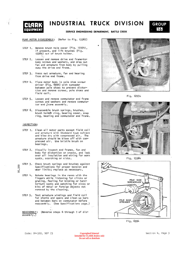 Clark TW 20 40 (OH-334) Forklift Overhaul Manual - PDF Download