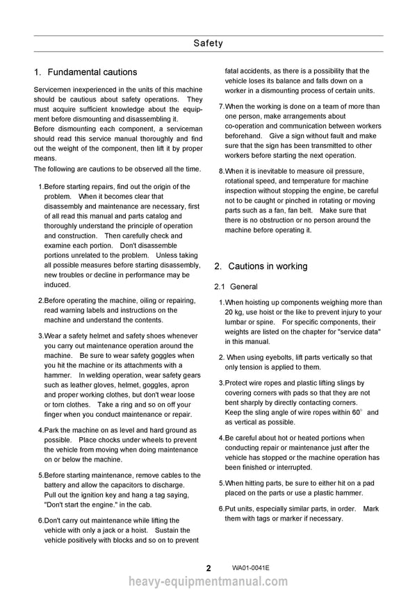 Tadano GR-300EX-1 Crane Service Manual - PDF Download