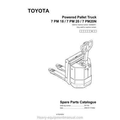 Toyota Forklift Parts Manual PDF