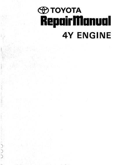 Toyota 4Y Engine Service Repair Manual