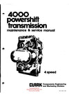 Clark 4000 Powershift Transmission maintenance & service manual - PDF Download