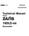 Hitachi Zaxis 160LC-6N Excavator Repair Technical Manual TM14000X19