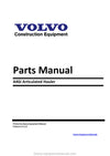 Volvo A40J Articulated Hauler Parts Manual Download PDF