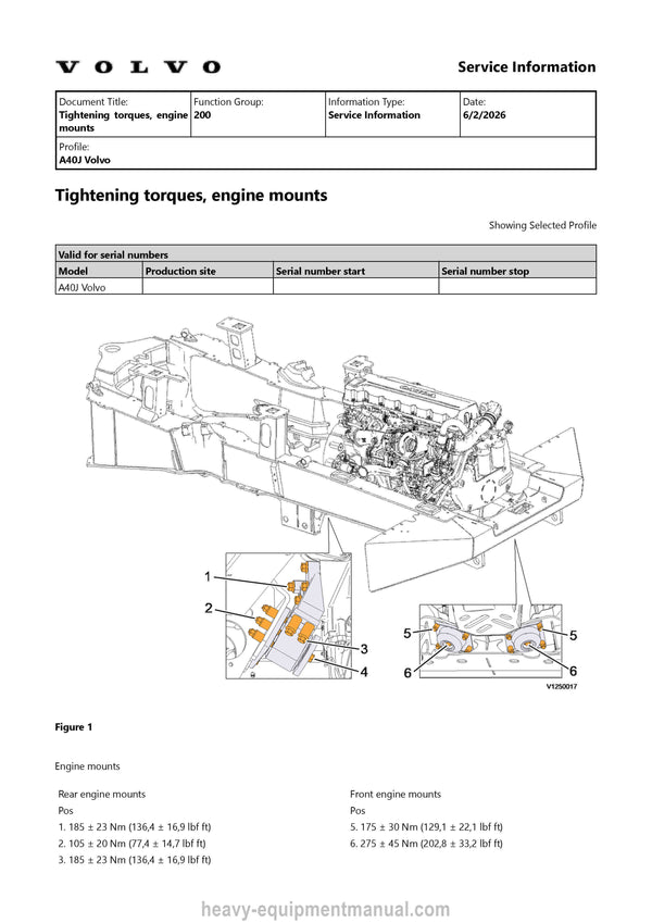 Volvo A40J Articulated Hauler Service Repair Manual Download PDF