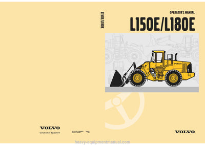 Volvo L150E, L180E Wheel Loader Operator Manual Download PDF