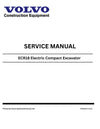 Volvo ECR18 Electric Compact Excavator Service Repair PDF Download Manual