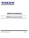 Volvo EW60E C4 Compact Excavator Service Repair PDF Download Manual