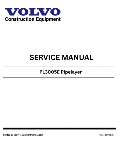 Volvo PL3005E Pipelayer Service Repair PDF Download Manual