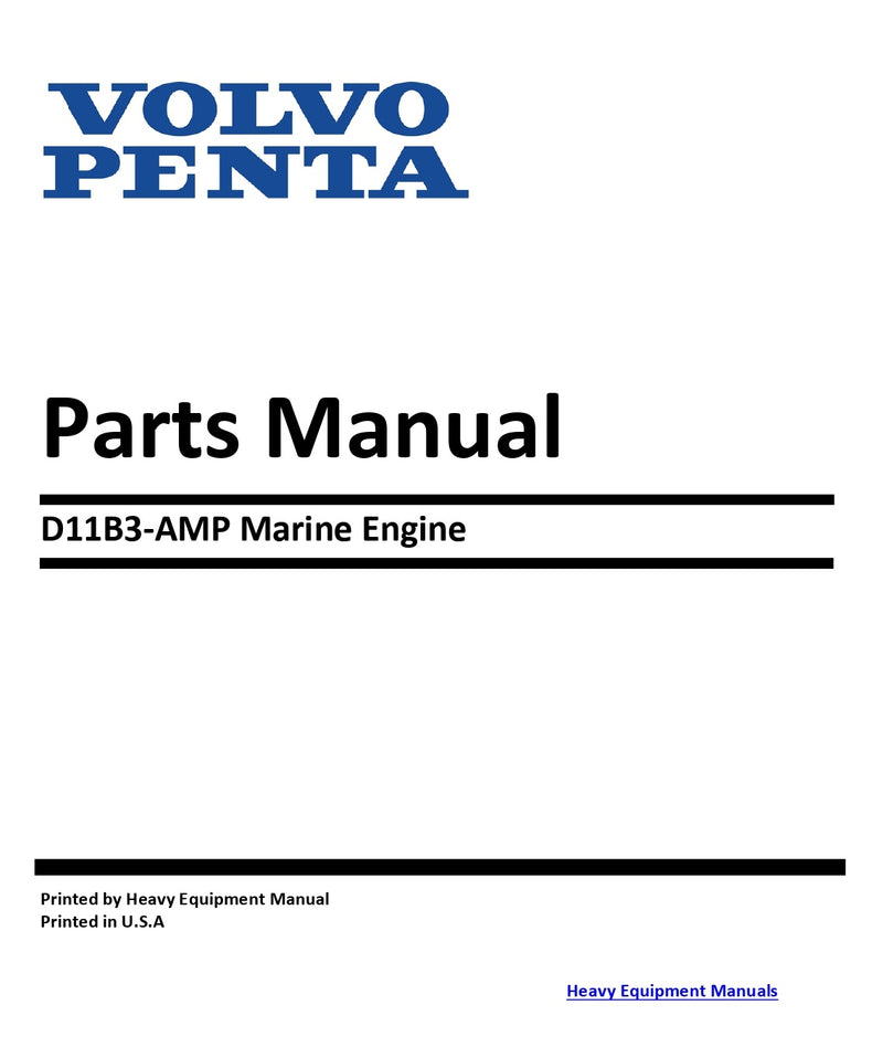 Download Volvo Penta D11B3-AMP Parts Manual