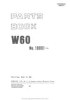 Komatsu W60-1(JPN) Wheel Loader Parts Manual SN 10001-UP