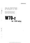 Komatsu W70-2(JPN) Wheel Loader Parts Manual SN 12001-UP