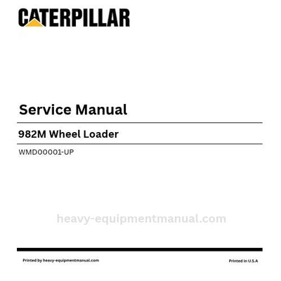Caterpillar 982M Wheel Loader Service Manual (WMD00001-UP) PDF Download