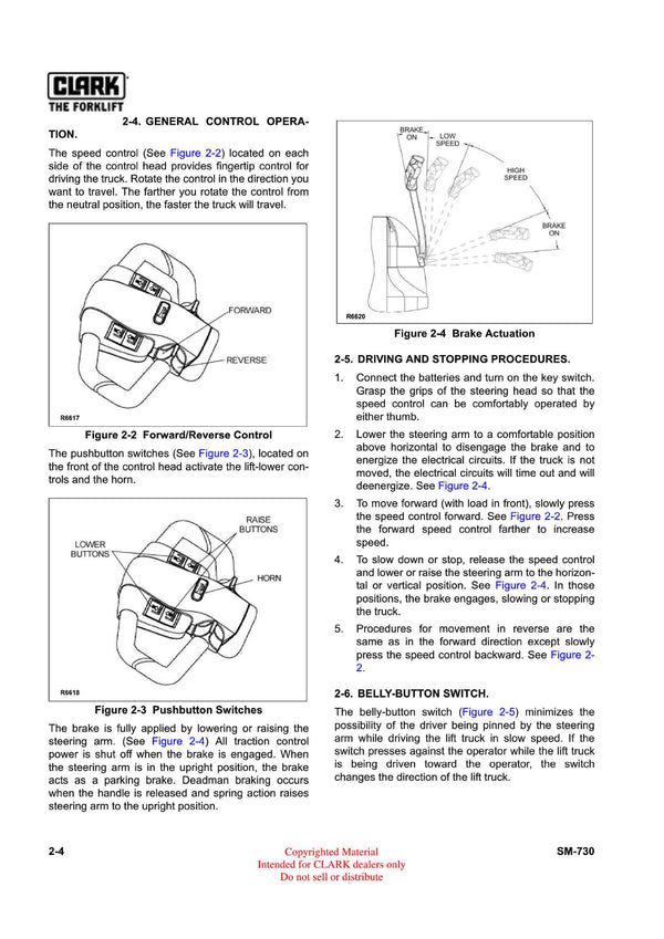 Clark WPX 45 (SM-730) Forklift Service Repair Manual - PDF Download