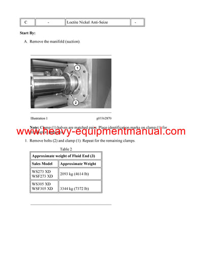 DOWNLOAD CATERPILLAR WS305 XD PUMP SERVICE REPAIR MANUAL EA2