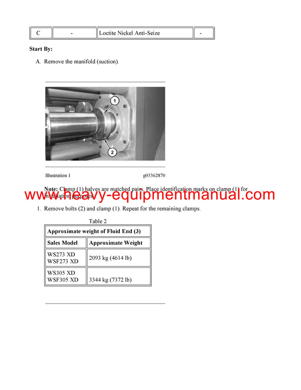 DOWNLOAD CATERPILLAR WS305 XD PUMP SERVICE REPAIR MANUAL EA2