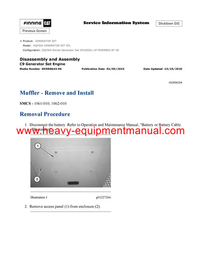 DOWNLOAD CATERPILLAR XQP300 GENERATOR SET SERVICE REPAIR MANUAL XPL