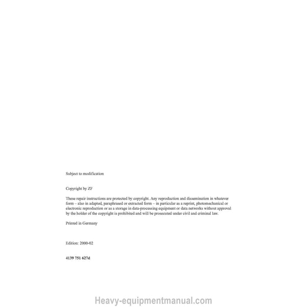 ZF Ecomat HP 500 / HP 590 NBS Stage 3 Service Manual PDF