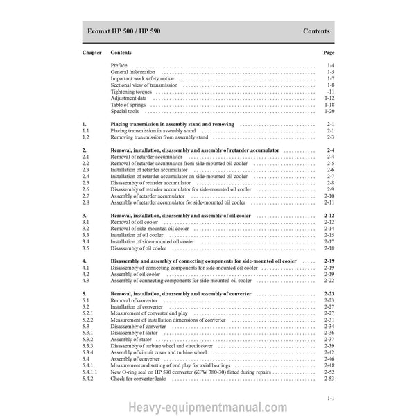 ZF Ecomat HP 500 / HP 590 NBS Stage 3 Service Manual PDF