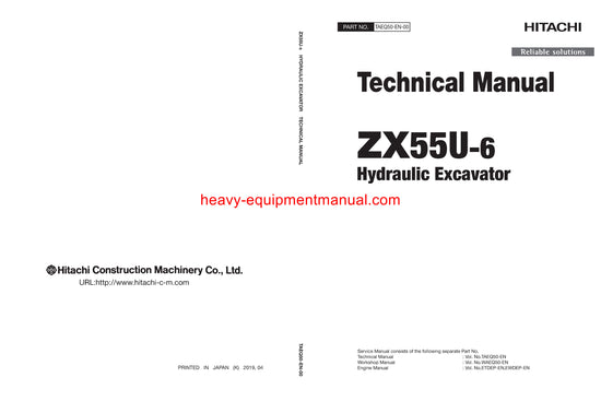  Download Hitachi ZX55U-6 Hydraulic Excavator Workshop Service Manual