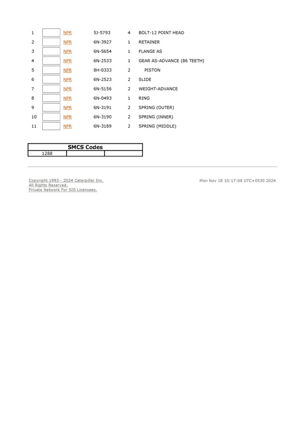 DOWNLOAD CATERPILLAR 8A BULLDOZER PARTS MANUAL