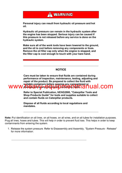 DOWNLOAD CATERPILLAR HF202 FELLING HEAD SERVICE REPAIR MANUAL FCZ