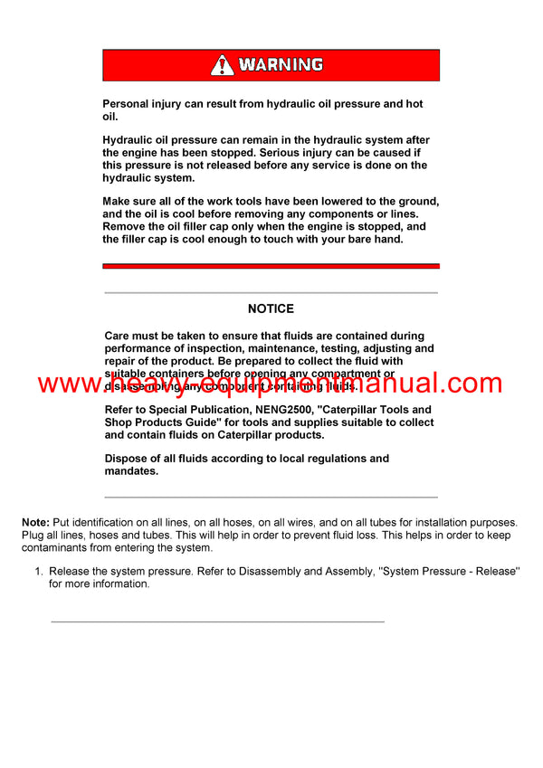 DOWNLOAD CATERPILLAR HF202 FELLING HEAD SERVICE REPAIR MANUAL FCZ