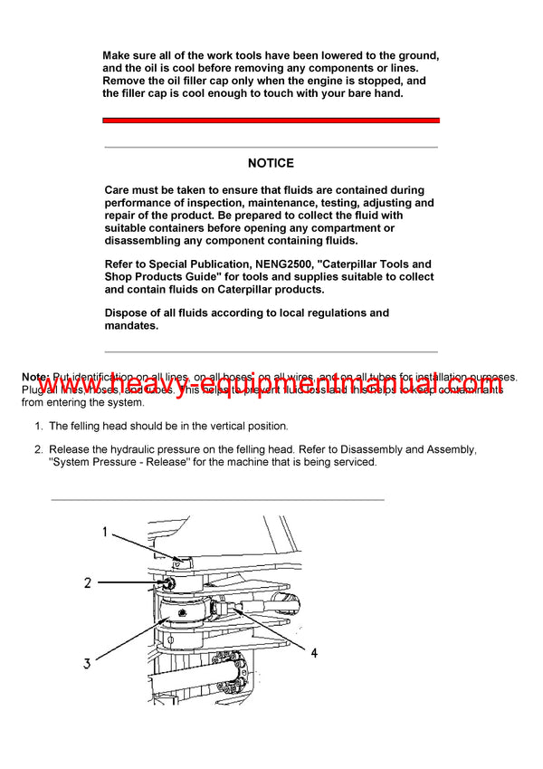 DOWNLOAD CATERPILLAR HF221 FELLING HEAD SERVICE REPAIR MANUAL PAJ