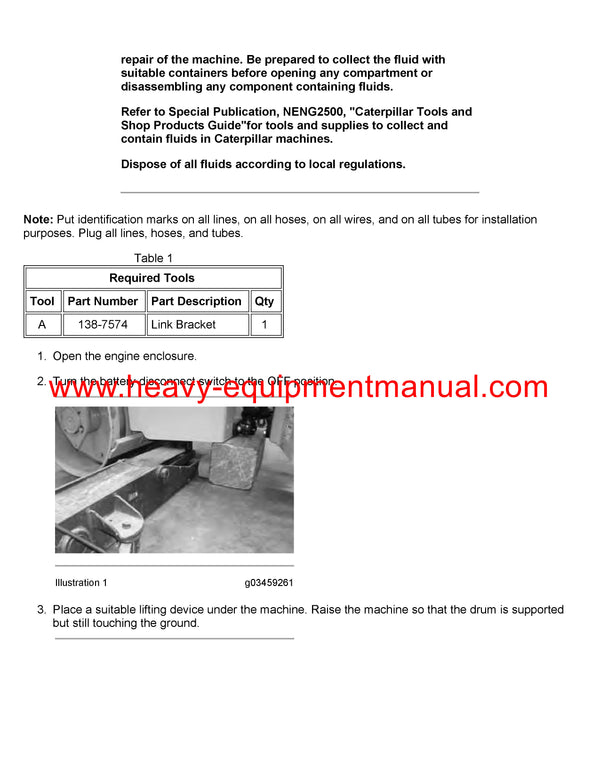 DOWNLOAD CATERPILLAR CB-22B COMPACTOR SERVICE REPAIR MANUAL 419