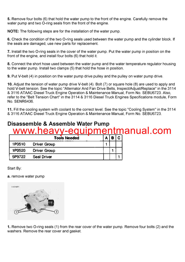 Download Caterpillar 3114 TRUCK ENGINE Full Complete Service Repair Manual 5YL