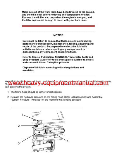 DOWNLOAD CATERPILLAR HF201 FELLING HEAD SERVICE REPAIR MANUAL PAM
