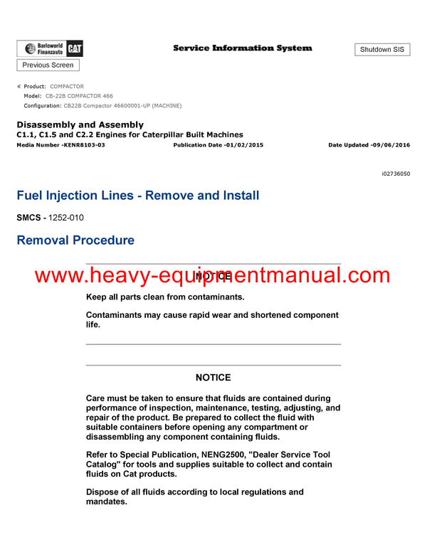 DOWNLOAD CATERPILLAR CB-22B COMPACTOR SERVICE REPAIR MANUAL 466