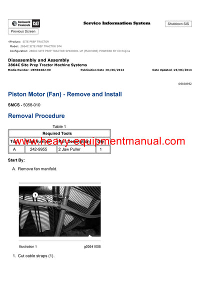 DOWNLOAD CATERPILLAR 2864C SITE PREP TRACTOR SERVICE REPAIR MANUAL SP4