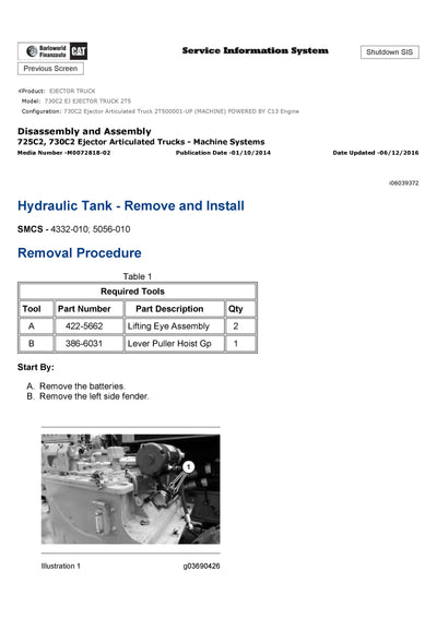 Download Caterpillar 730C2 EJ Ejector Truck Service Repair Manual 2T5