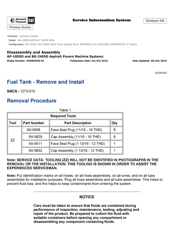 Download Caterpillar BG-2455D ASPHALT PAVER Service Repair Manual BXW