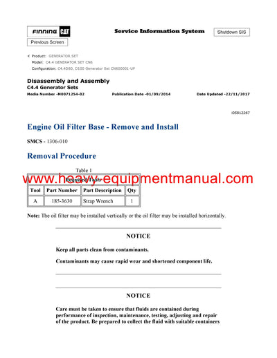 DOWNLOAD CATERPILLAR C4.4 GENERATOR SET SERVICE REPAIR MANUAL CN6
