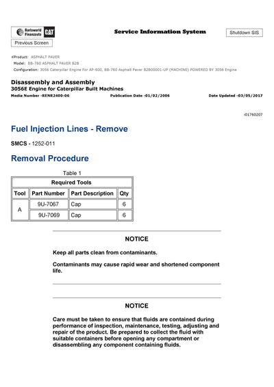 Download Caterpillar BB-760 ASPHALT PAVER Service Repair Manual B2B