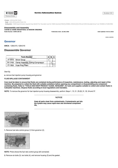 Download Caterpillar D30C ARTICULATED TRUCK Service Repair Manual 7ZC