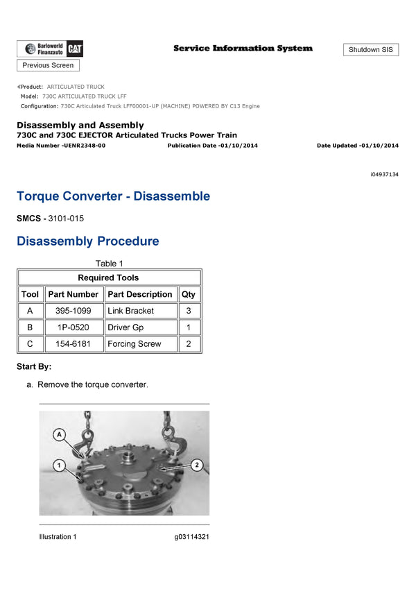 Download Caterpillar 730C Articulated Truck Service Repair Manual LFF