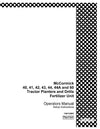 Case IH Tractor Fertilizer Unit for Tractor Planter and Drills Operator’s Manual 1007190R7