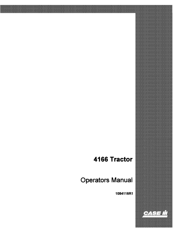Case IH Tractor 4166 Operator’s Manual 1084116R1