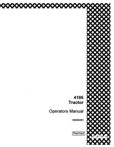 Case IH Tractor 4186 Operator’s Manual 1084543R1