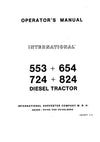 Case IH Tractor 553 654 724 824 Diesel Operator’s Manual 1090839R1