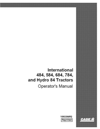 Case IH Tractor 484 584 684 784 & Hydro 84 Tractors YEAR 1978 Operator’s Manual 1093396R2.