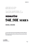 2003 KOMATSU 94E 98E Series Diesel Engine Workshop Service Repair Manual