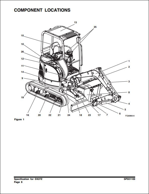 2007 Doosan DX27Z Crawled Excavator Workshop Service Repair Manual