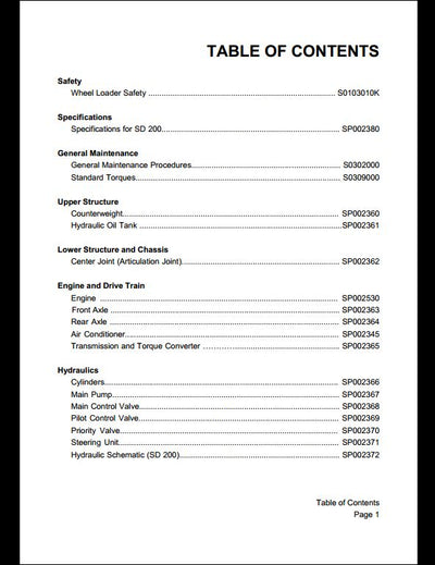 2011 Doosan SD 200 Wheeled Excavator Workshop Service Repair Manual