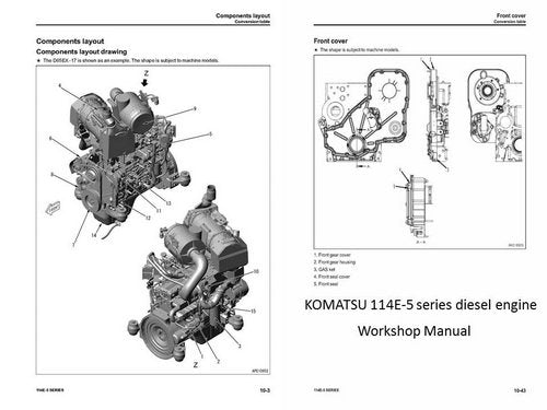 2011 KOMATSU 114E-5 Series Diesel Engine Workshop Service Repair Manual