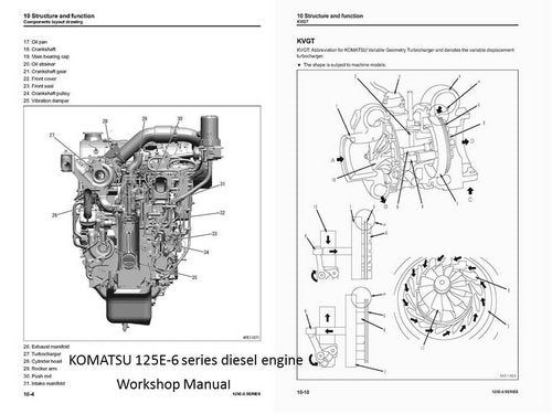2011 KOMATSU 125E-6 Series Diesel Engine Workshop Service Repair Manual