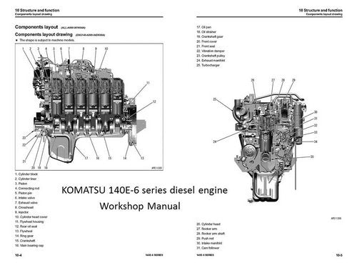 2011 KOMATSU 140E-5 Series Diesel Engine Workshop Service Repair Manual