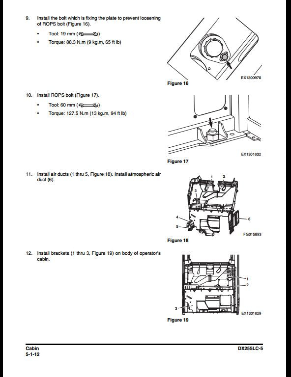 2014 Doosan DX255LC-5 Crawled Excavator Workshop Service Repair Manual